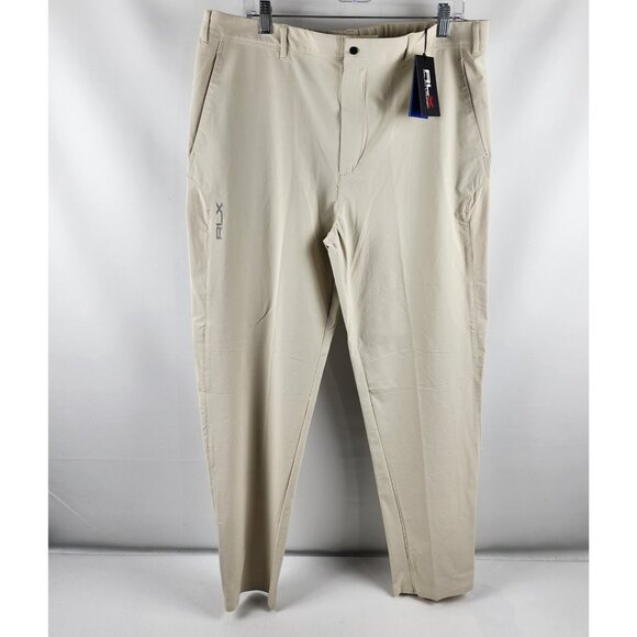 RLX Ralph Lauren Pants Men 36x32 Cream Beige Golf Pants NWT